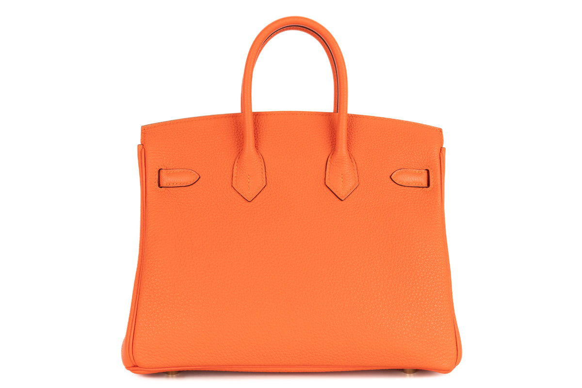 Hermès Birkin 25 Feu Togo Gold Hardware - view 3