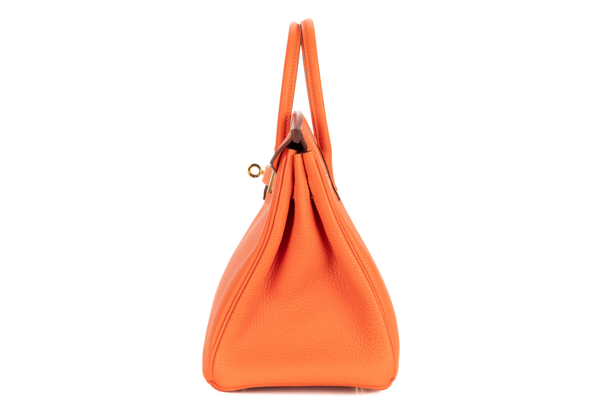 Hermès Birkin 25 Feu Togo Gold Hardware - view 4