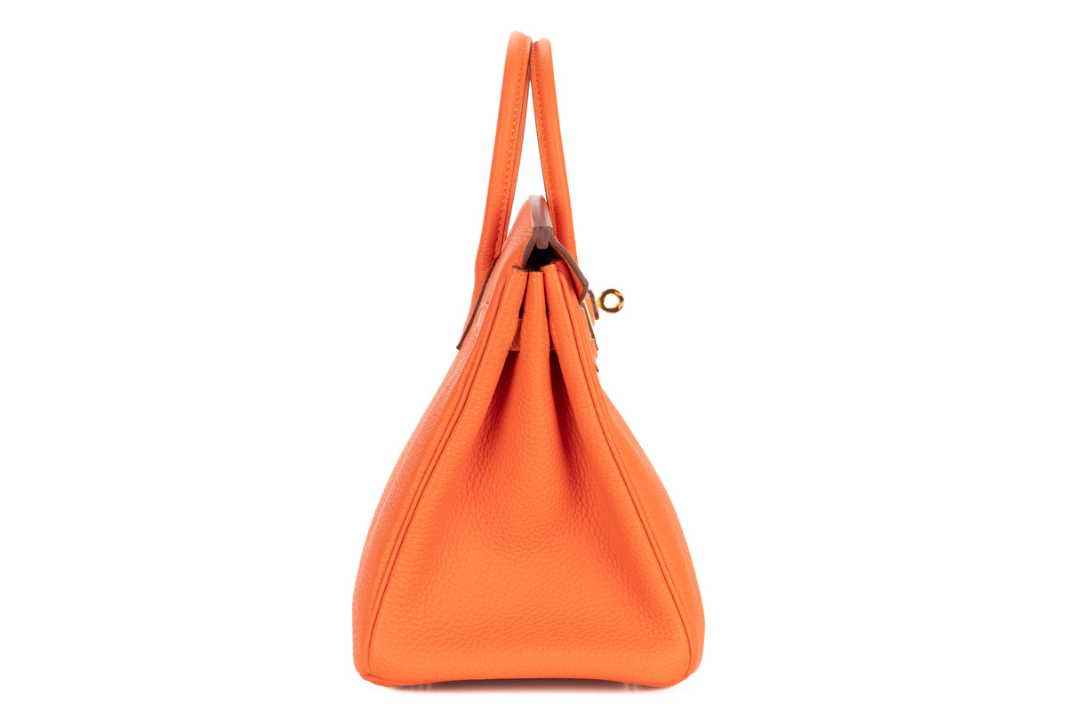 Hermès Birkin 25 Feu Togo Gold Hardware - view 5