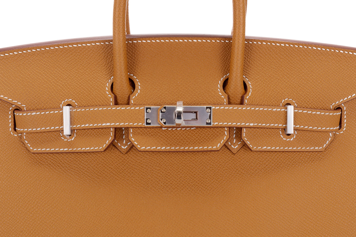 Hermès Birkin 25 Gold Epsom Palladium Hardware - view 7