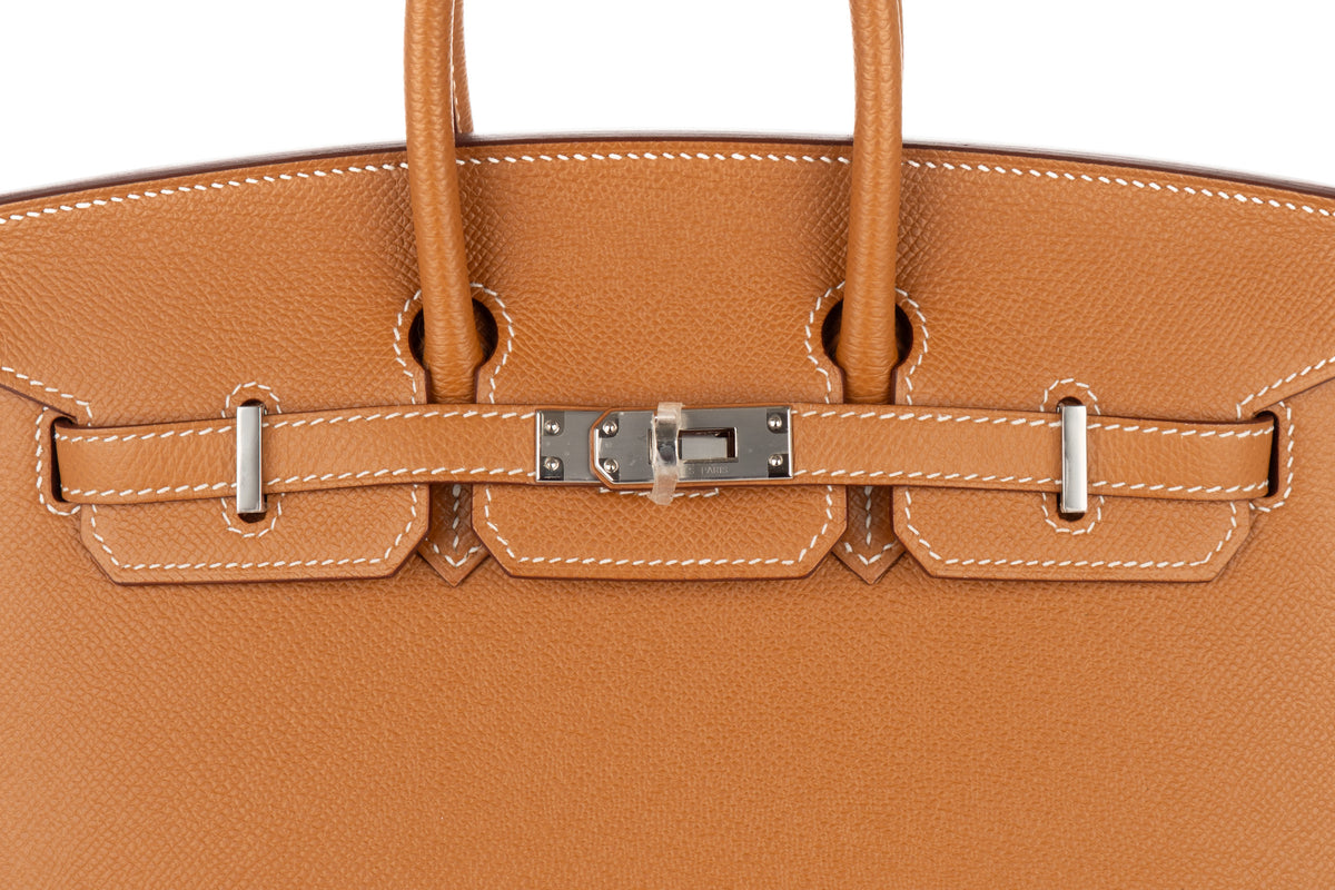 Hermès Birkin 25 Gold Epsom Sellier Palladium Hardware - view 7
