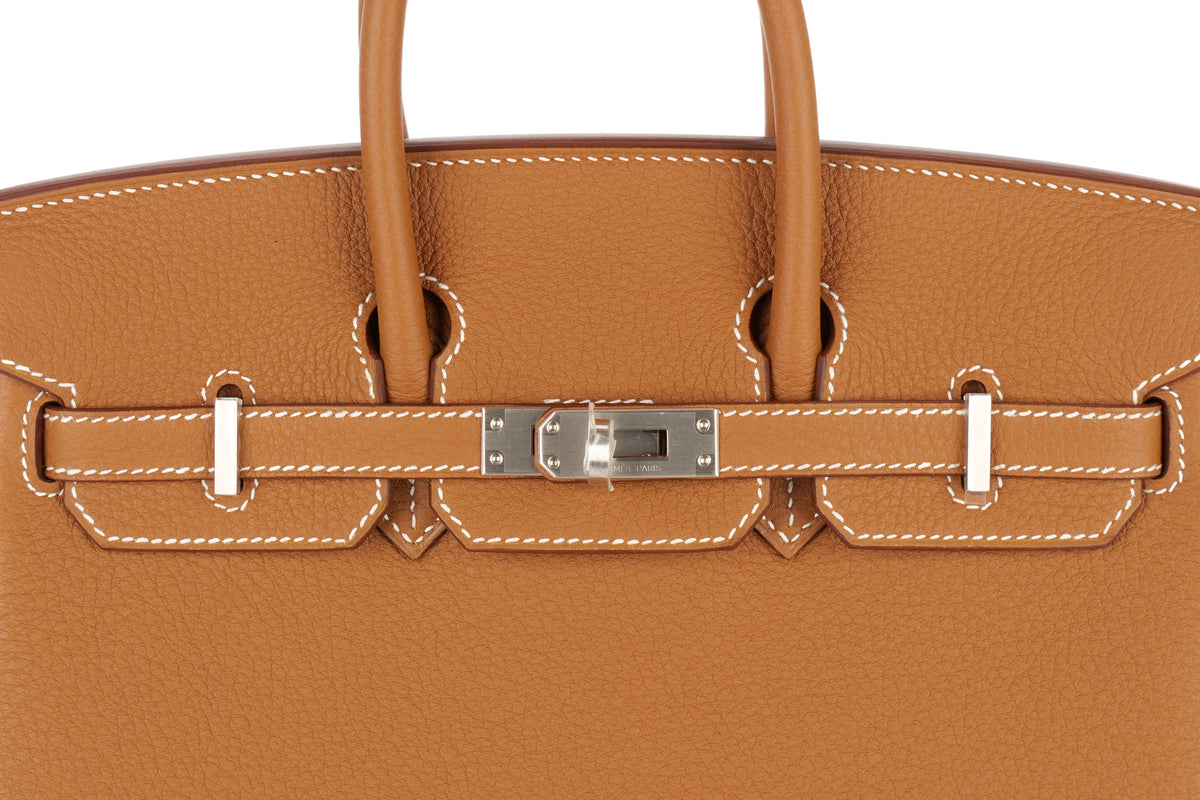 Hermès Birkin 25 Gold Togo Brushed Palladium Hardware - view 7