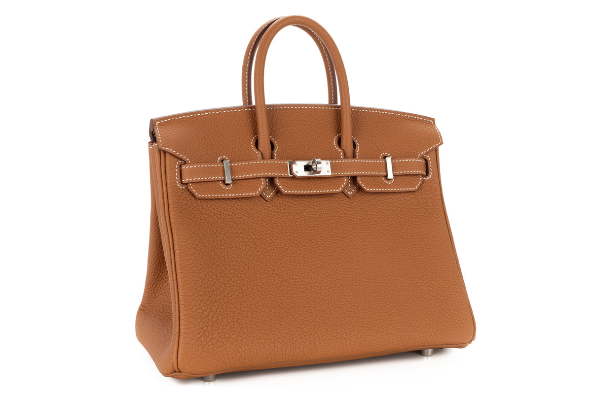 Hermès Birkin 25 Gold Togo Palladium Hardware - view 2