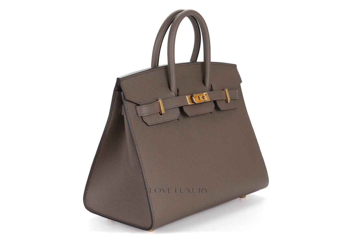 Hermès Birkin 25 Gris Etain Epsom Sellier Gold Hardware - view 2