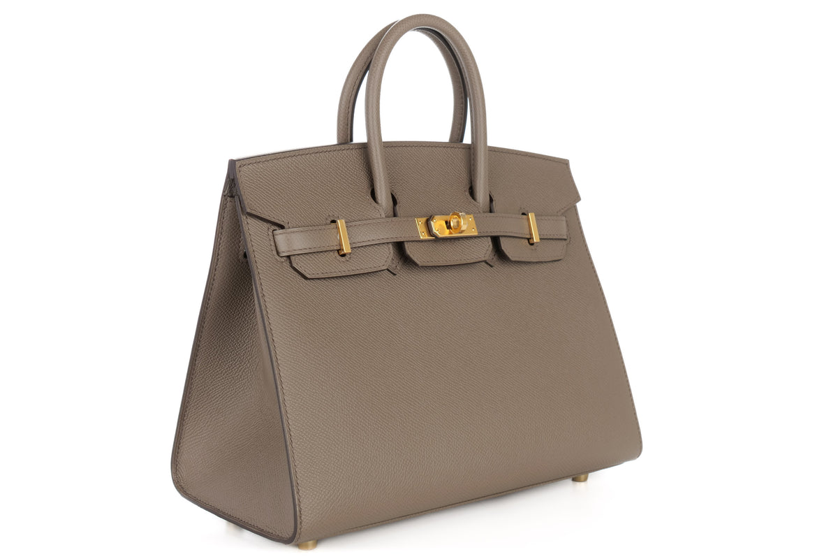 Hermès Birkin 25 Gris Etain Epsom Sellier Gold Hardware - view 2