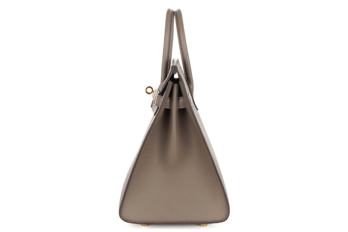 Hermès Birkin 25 Gris Etain Epsom Sellier Gold Hardware - view 4