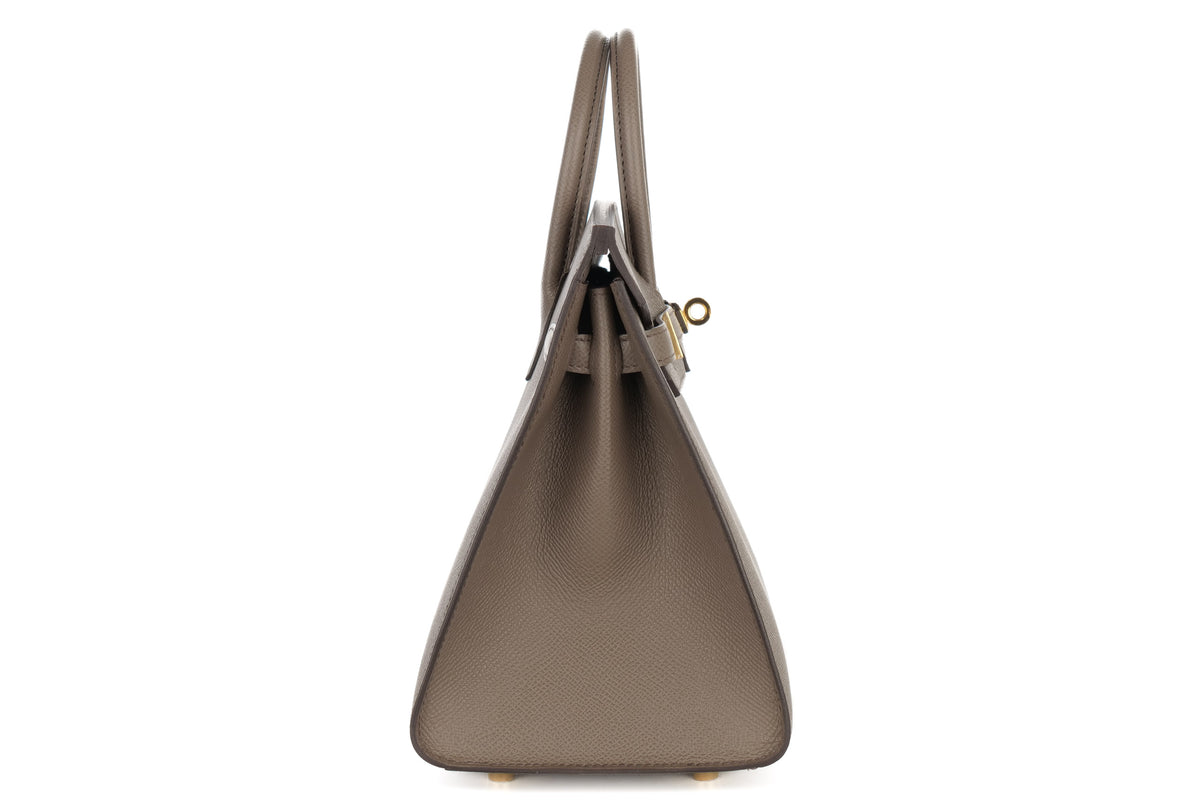 Hermès Birkin 25 Gris Etain Epsom Sellier Gold Hardware - view 5