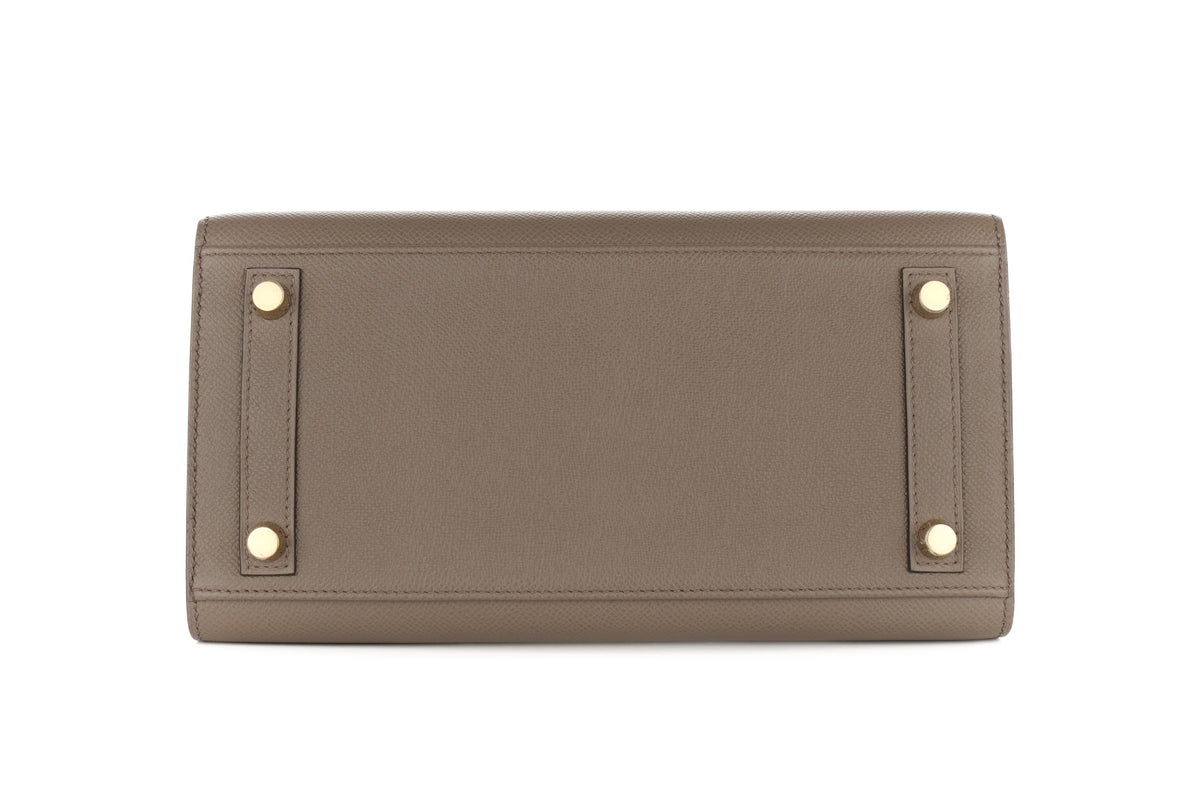 Hermès Birkin 25 Gris Etain Epsom Sellier Gold Hardware - view 6