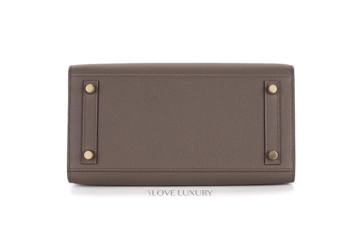 Hermès Birkin 25 Gris Etain Epsom Sellier Gold Hardware - view 6