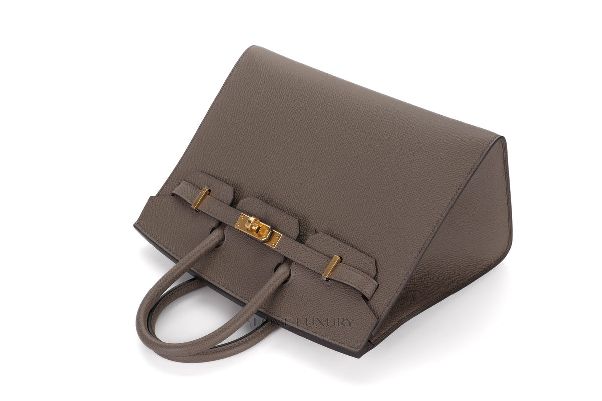 Hermès Birkin 25 Gris Etain Epsom Sellier Gold Hardware - view 8
