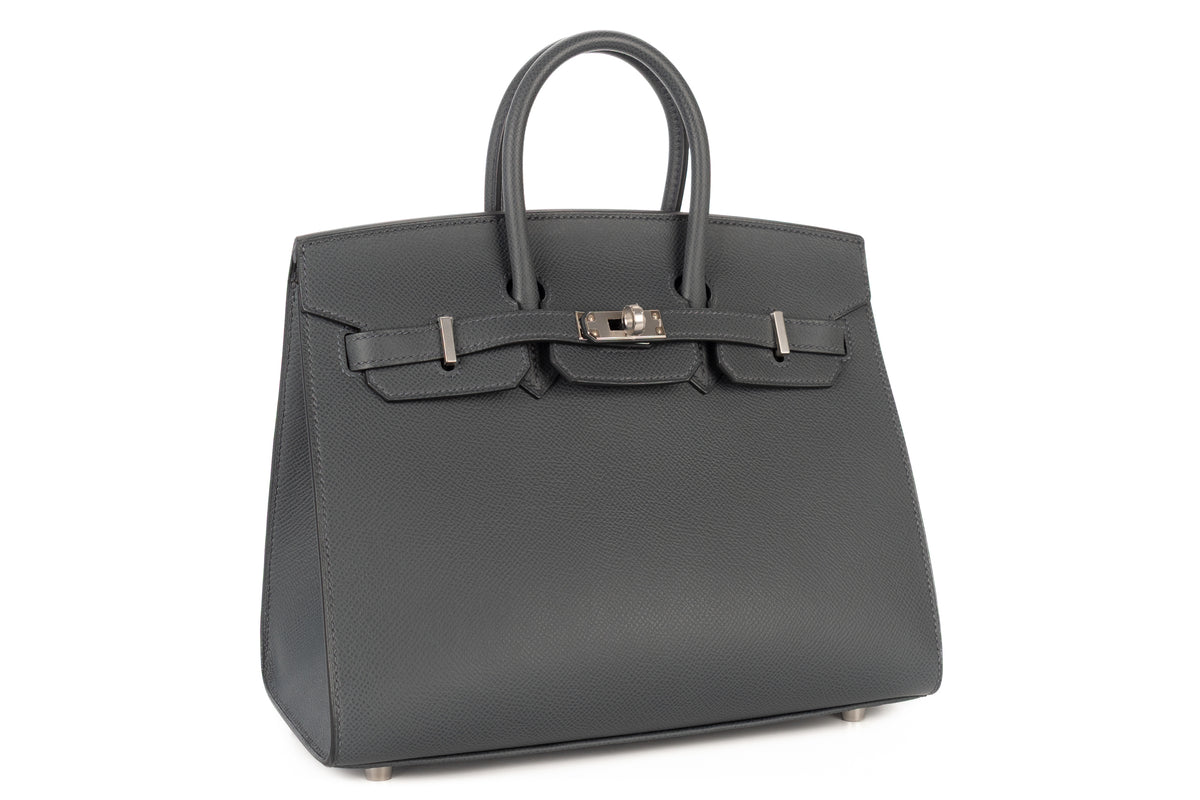 Hermès Birkin 25 Gris Misty Epsom Sellier Palladium Hardware - view 2