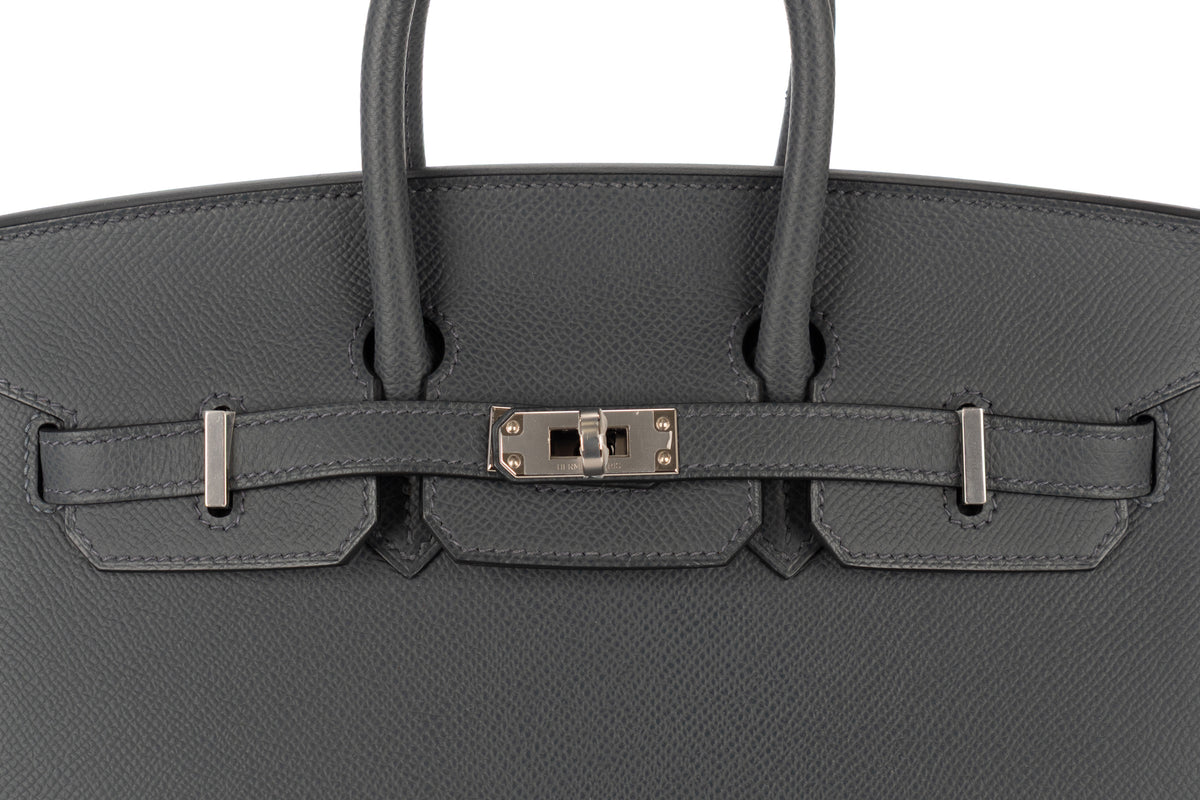 Hermès Birkin 25 Gris Misty Epsom Sellier Palladium Hardware - view 7