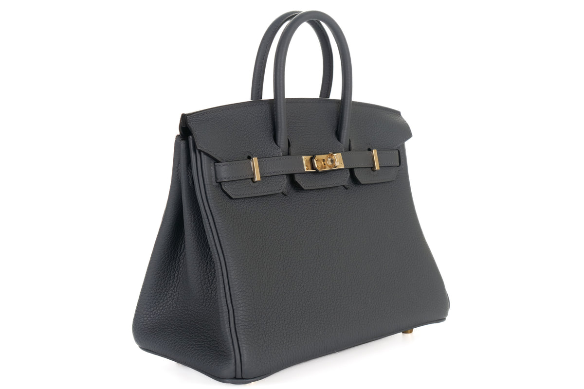 Hermès Birkin 25 Gris Misty Togo Permabrass Hardware - view 2