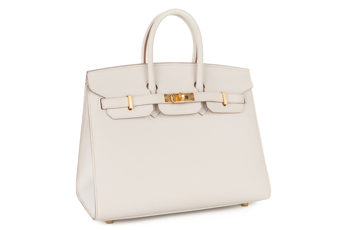 Hermès Birkin 25 Gris Pale Epsom Sellier Gold Hardware - view 2
