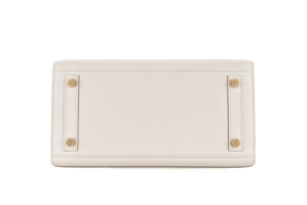 Hermès Birkin 25 Gris Pale Epsom Sellier Gold Hardware - view 6