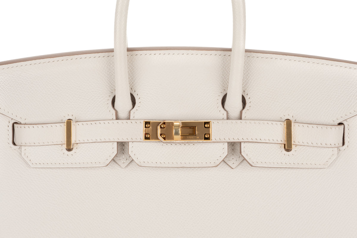 Hermès Birkin 25 Gris Pale Epsom Sellier Gold Hardware - view 7