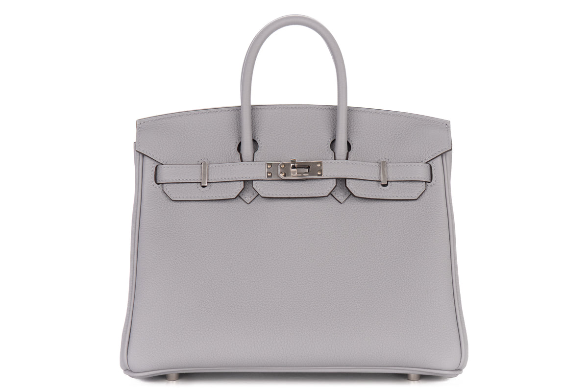 Hermès Birkin 25 Gris Pantin Togo Palladium Hardware - view 1