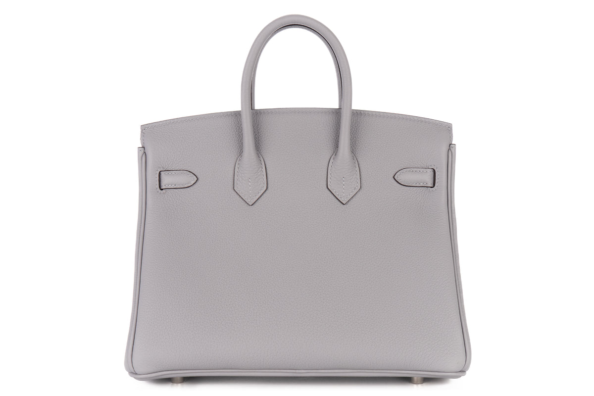Hermès Birkin 25 Gris Pantin Togo Palladium Hardware - view 3