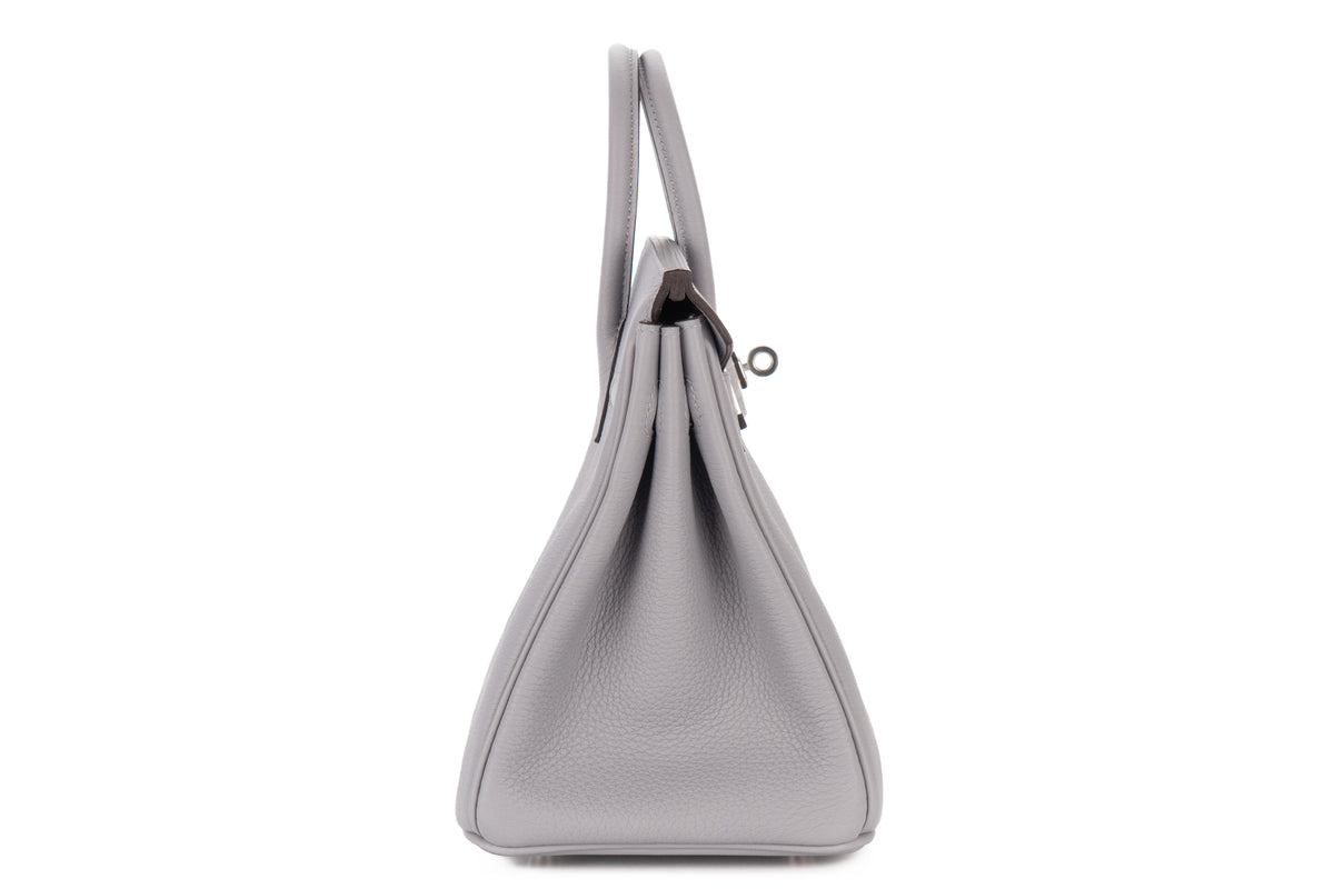 Hermès Birkin 25 Gris Pantin Togo Palladium Hardware - view 5