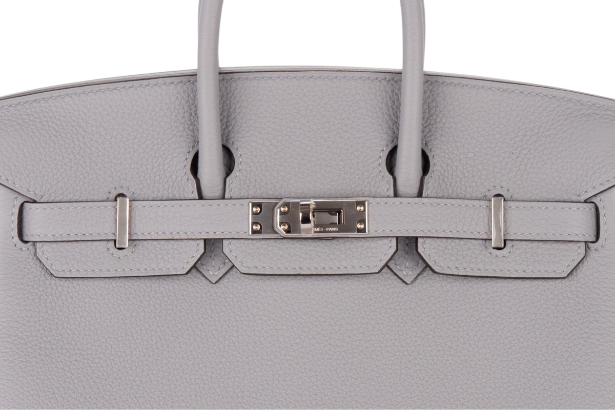 Hermès Birkin 25 Gris Pantin Togo Palladium Hardware - view 7