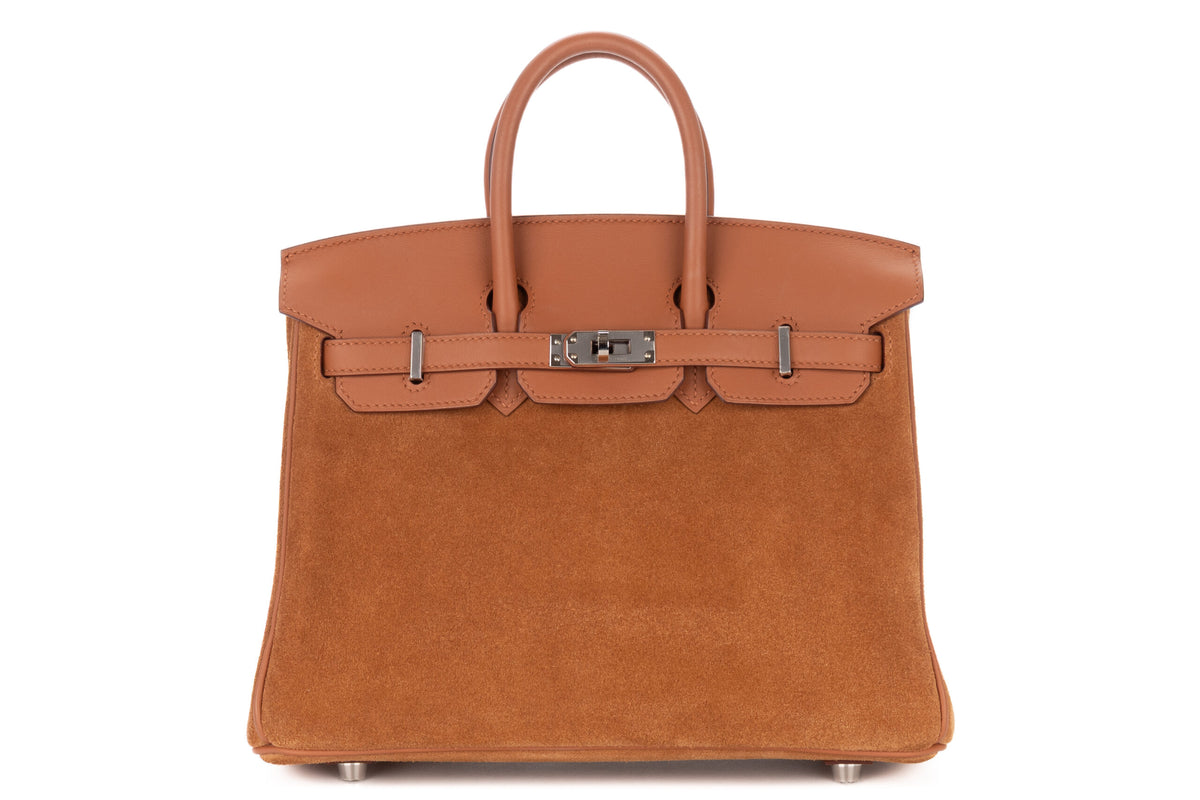 Hermès Birkin 25 Chamois Grizzly & Swift Palladium Hardware - view 1
