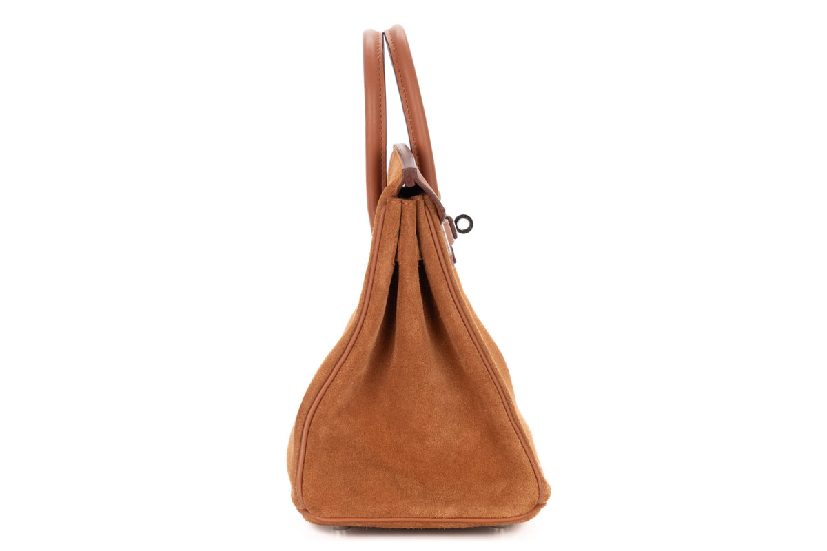 Hermès Birkin 25 Chamois Grizzly & Swift Palladium Hardware - view 5