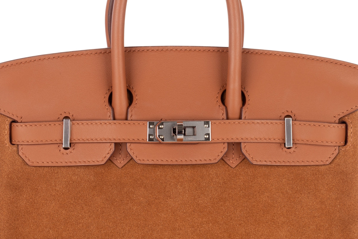 Hermès Birkin 25 Chamois Grizzly & Swift Palladium Hardware - view 7