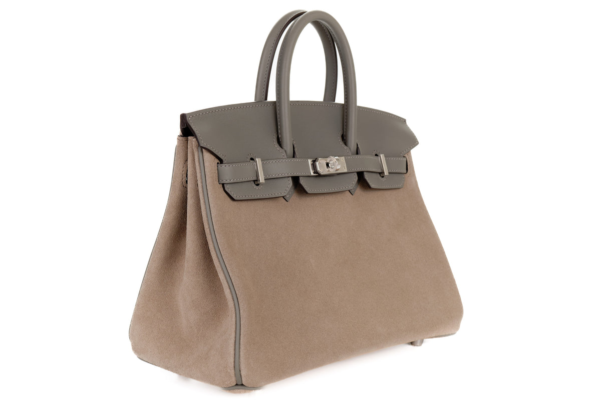 Hermès Birkin 25 Gris Caillou/Gris Meyer Grizzly & Swift Palladium Hardware - view 2