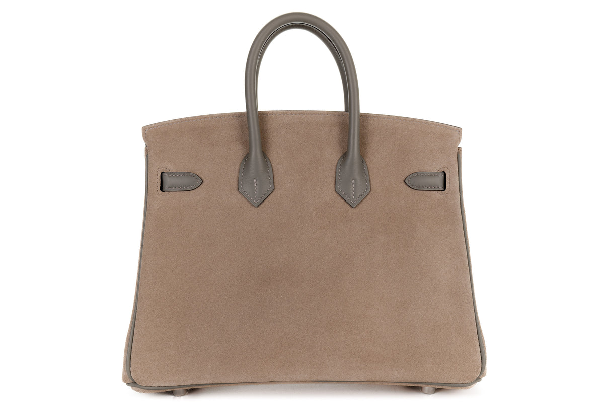 Hermès Birkin 25 Gris Caillou/Gris Meyer Grizzly & Swift Palladium Hardware - view 3