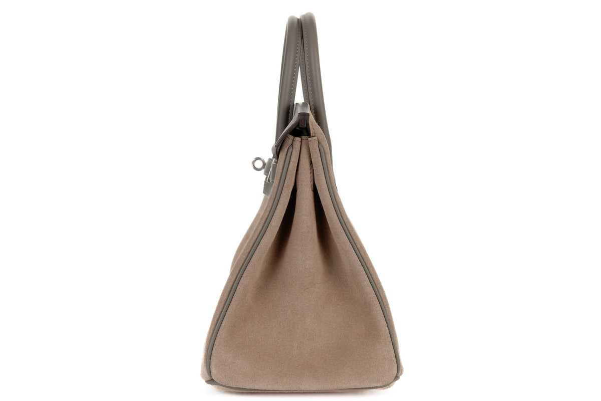 Hermès Birkin 25 Gris Caillou/Gris Meyer Grizzly & Swift Palladium Hardware - view 4