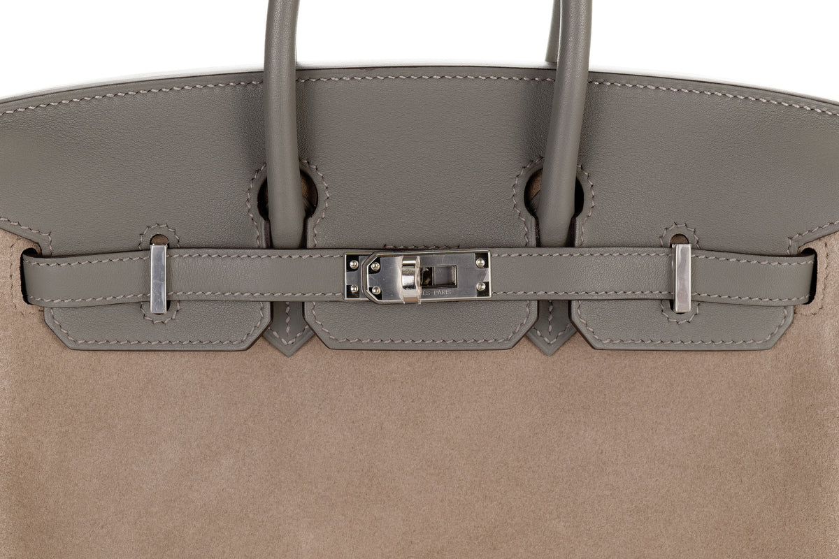 Hermès Birkin 25 Gris Caillou/Gris Meyer Grizzly & Swift Palladium Hardware - view 7