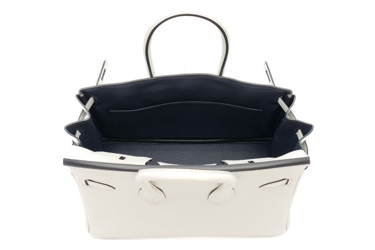 Hermès Birkin 25 HSS Gris Perle / Bleu Navy Chevre Palladium Hardware - view 10