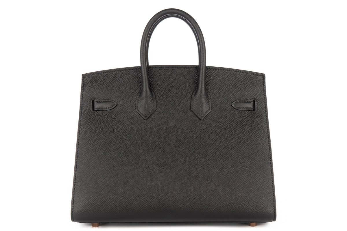Hermès Birkin 25 HSS Noir - Black / Rubis Epsom Gold Hardware - view 3
