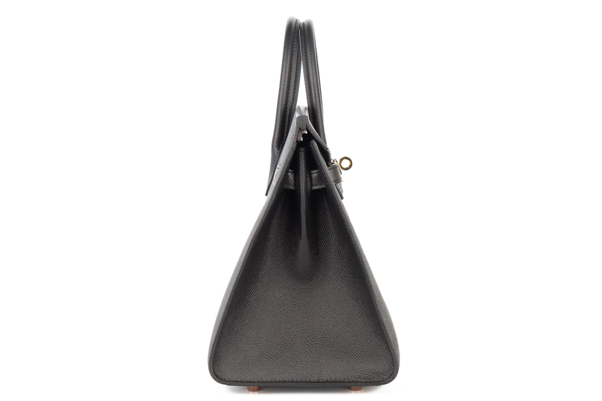 Hermès Birkin 25 HSS Noir - Black / Rubis Epsom Gold Hardware - view 5