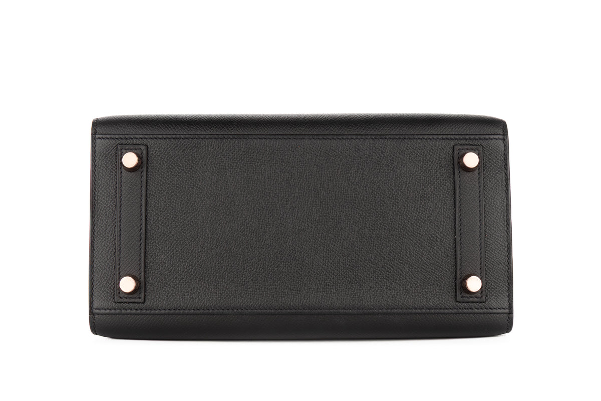 Hermès Birkin 25 HSS Noir - Black / Rubis Epsom Gold Hardware - view 6