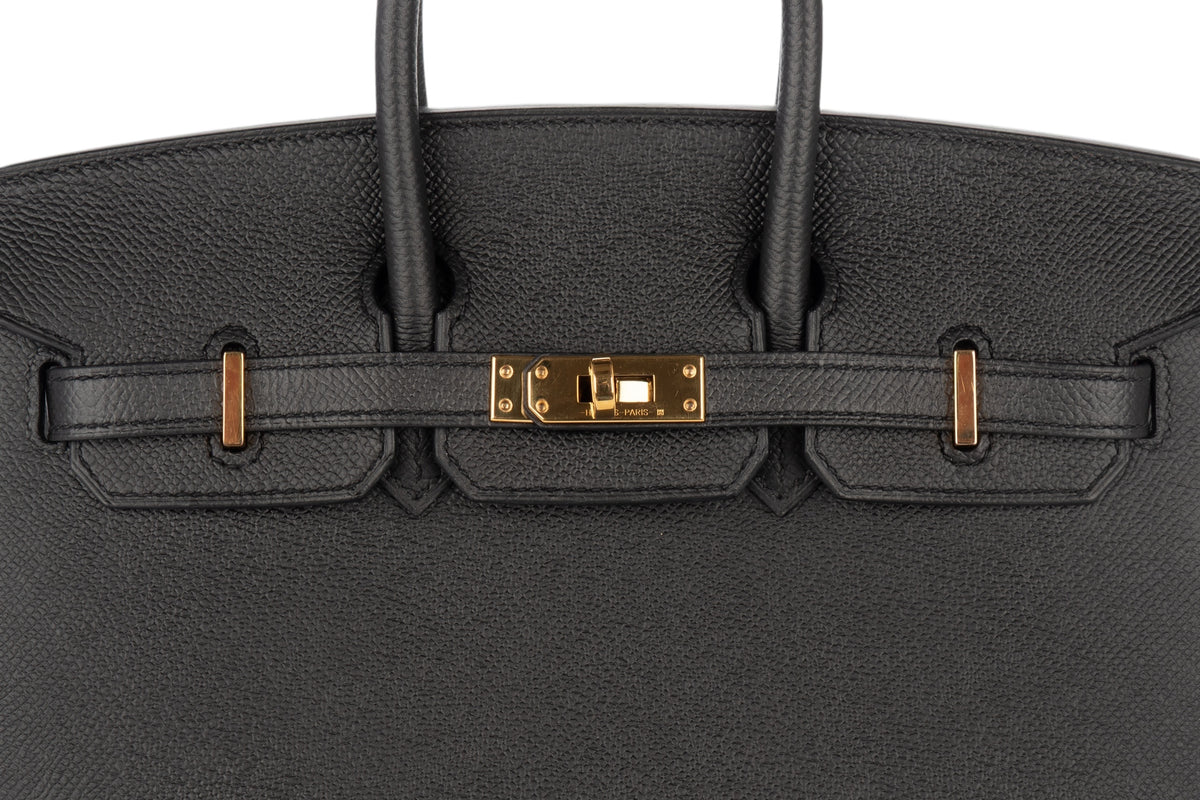 Hermès Birkin 25 HSS Noir - Black / Rubis Epsom Gold Hardware - view 7