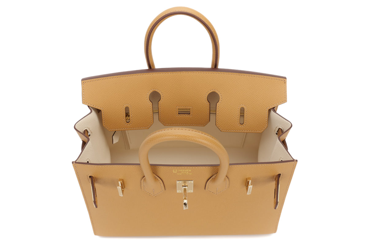 Hermès Birkin 25 HSS Verso Biscuit / Craie Epsom Sellier Permabrass Hardware - view 10