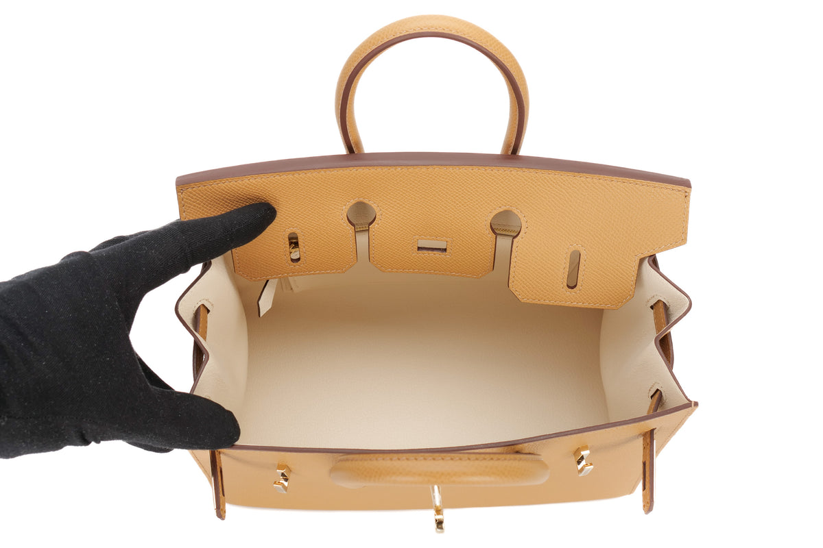 Hermès Birkin 25 HSS Verso Biscuit / Craie Epsom Sellier Permabrass Hardware - view 9