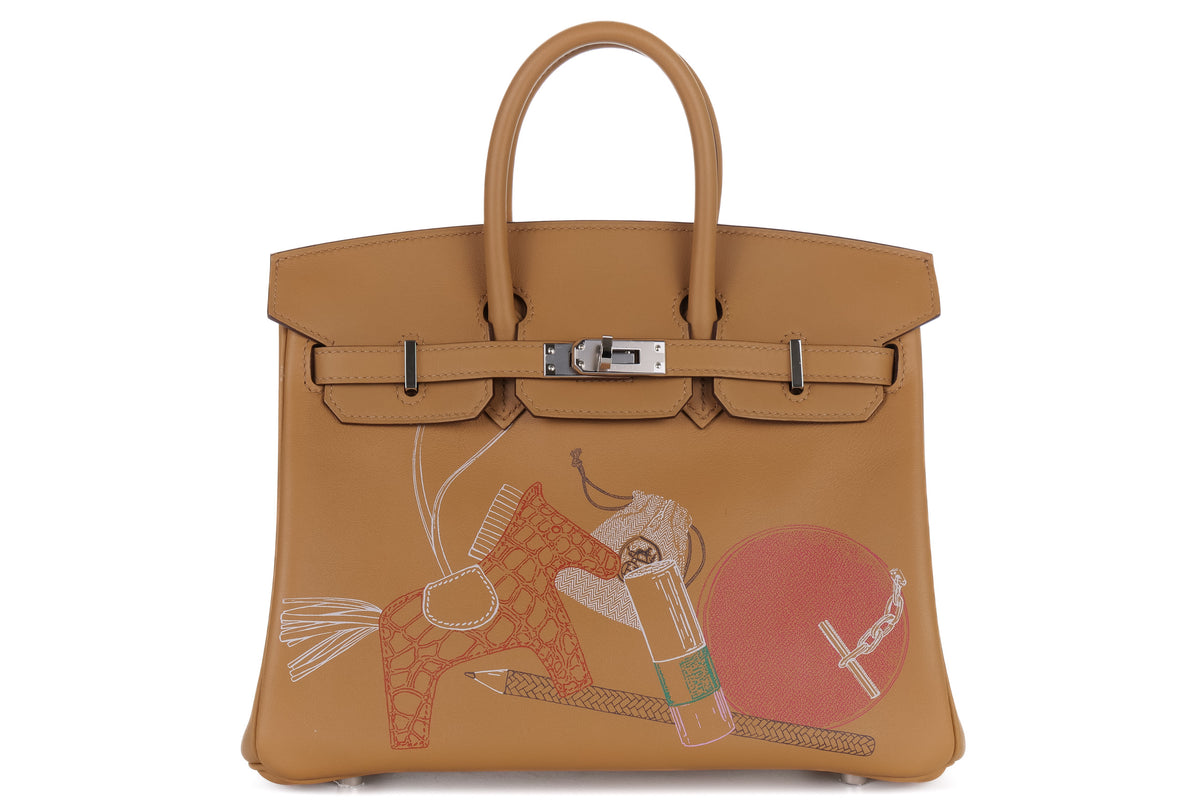 Hermès Birkin 25 In and Out Chai Swift Palladium Hardware - view 1