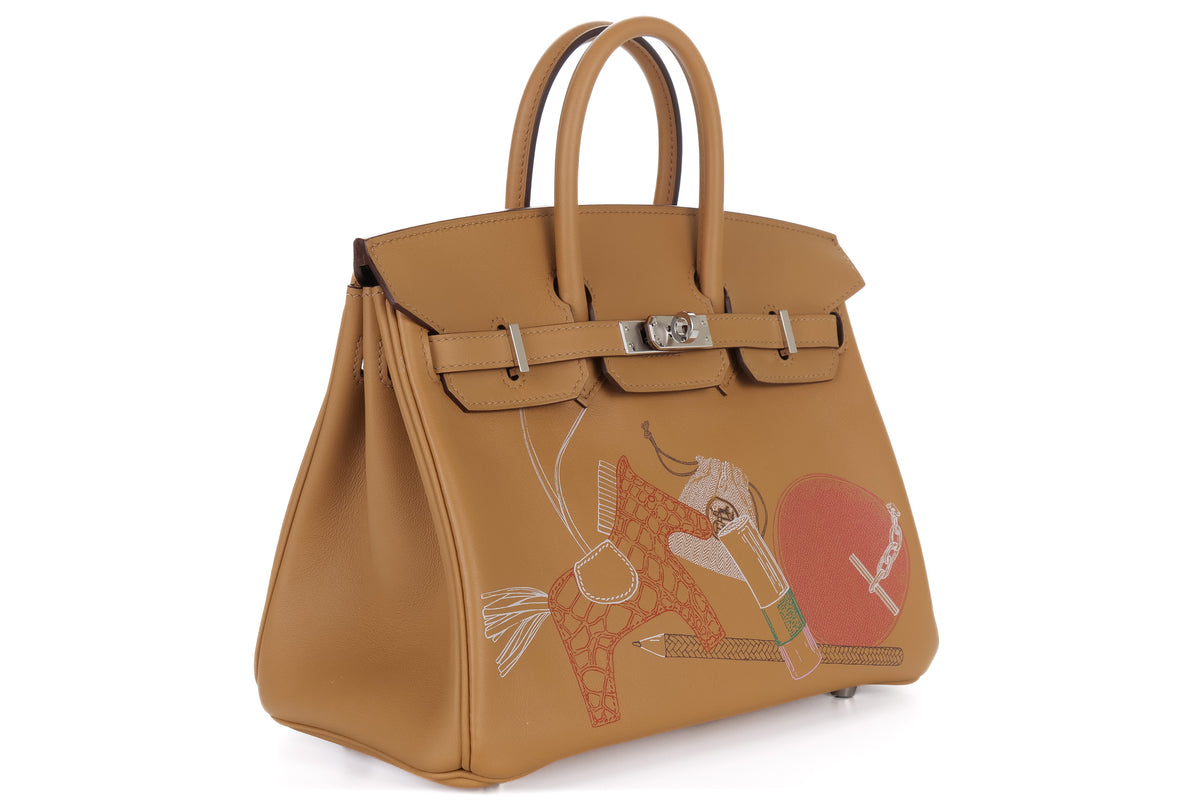 Hermès Birkin 25 In and Out Chai Swift Palladium Hardware - view 2