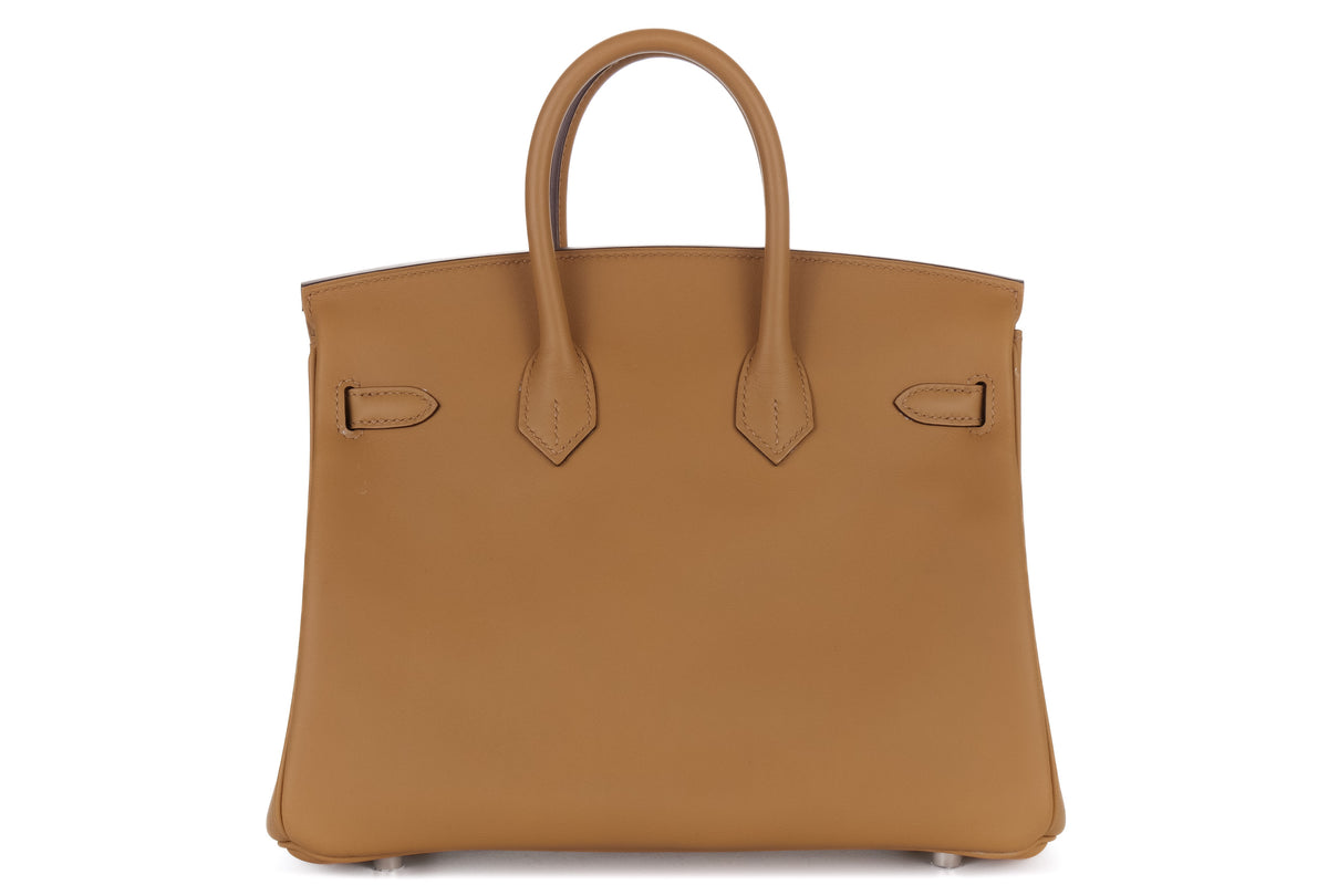Hermès Birkin 25 In and Out Chai Swift Palladium Hardware - view 3