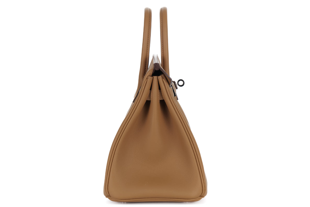 Hermès Birkin 25 In and Out Chai Swift Palladium Hardware - view 5