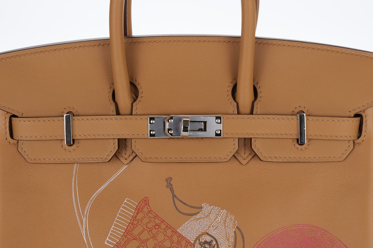 Hermès Birkin 25 In and Out Chai Swift Palladium Hardware - view 7