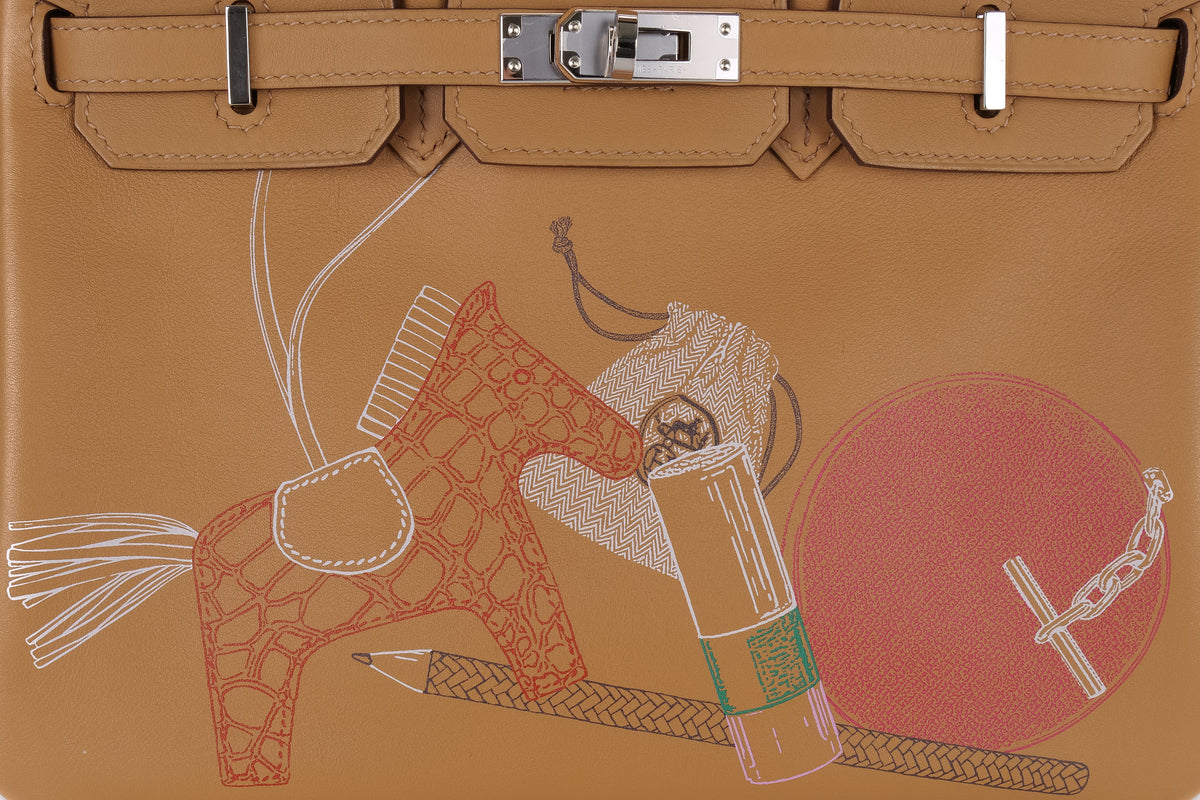 Hermès Birkin 25 In and Out Chai Swift Palladium Hardware - view 8
