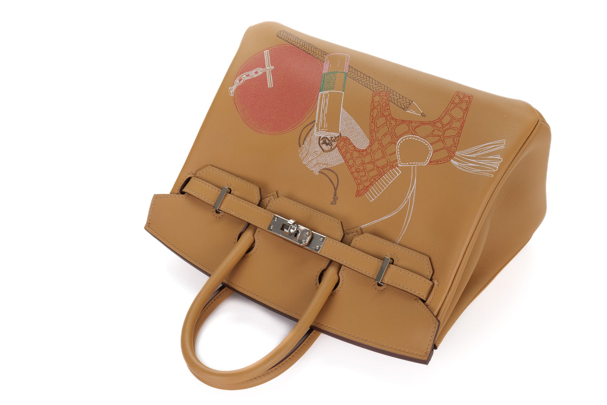 Hermès Birkin 25 In and Out Chai Swift Palladium Hardware - view 9