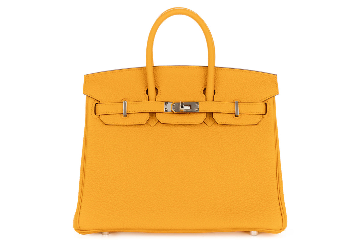 Hermès Birkin 25 Jaune Ambre Togo Palladium Hardware - view 1