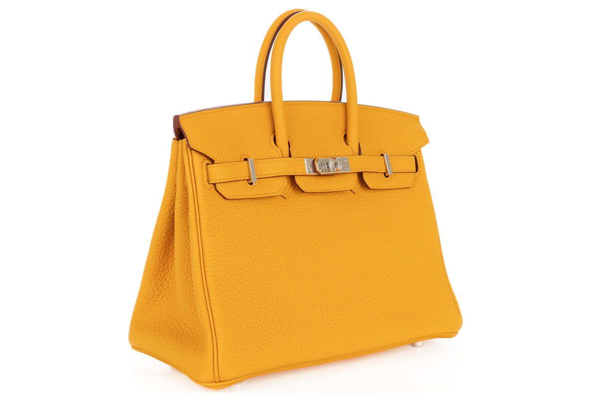 Hermès Birkin 25 Jaune Ambre Togo Palladium Hardware - view 2