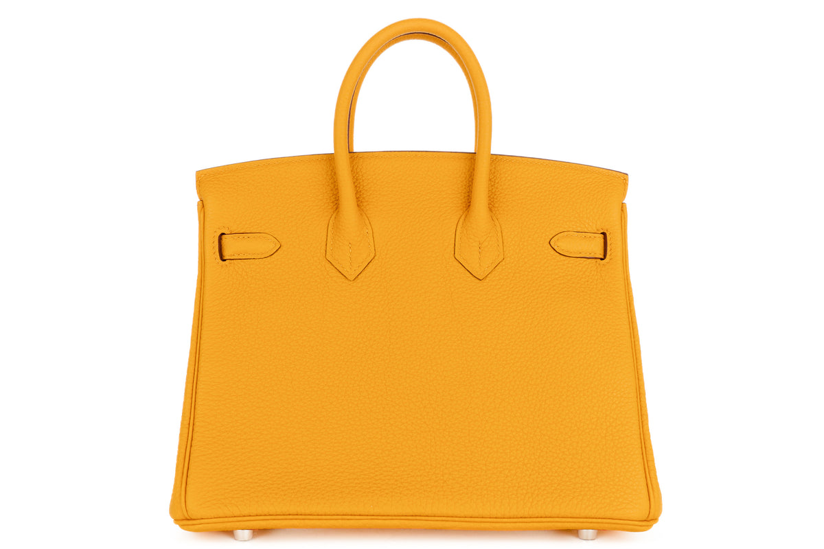 Hermès Birkin 25 Jaune Ambre Togo Palladium Hardware - view 3