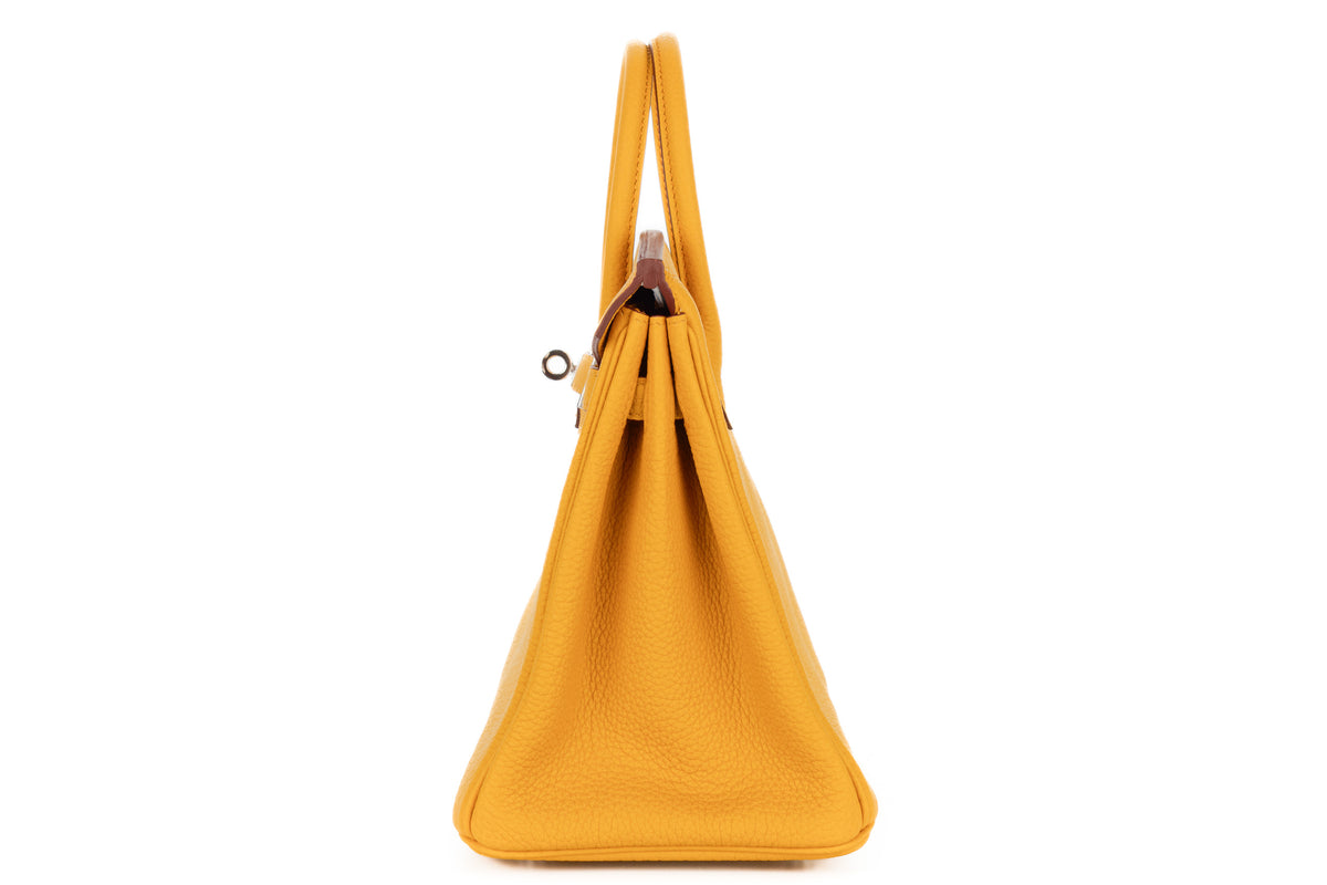 Hermès Birkin 25 Jaune Ambre Togo Palladium Hardware - view 4