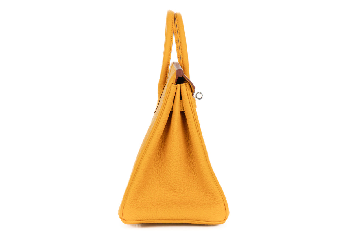 Hermès Birkin 25 Jaune Ambre Togo Palladium Hardware - view 5